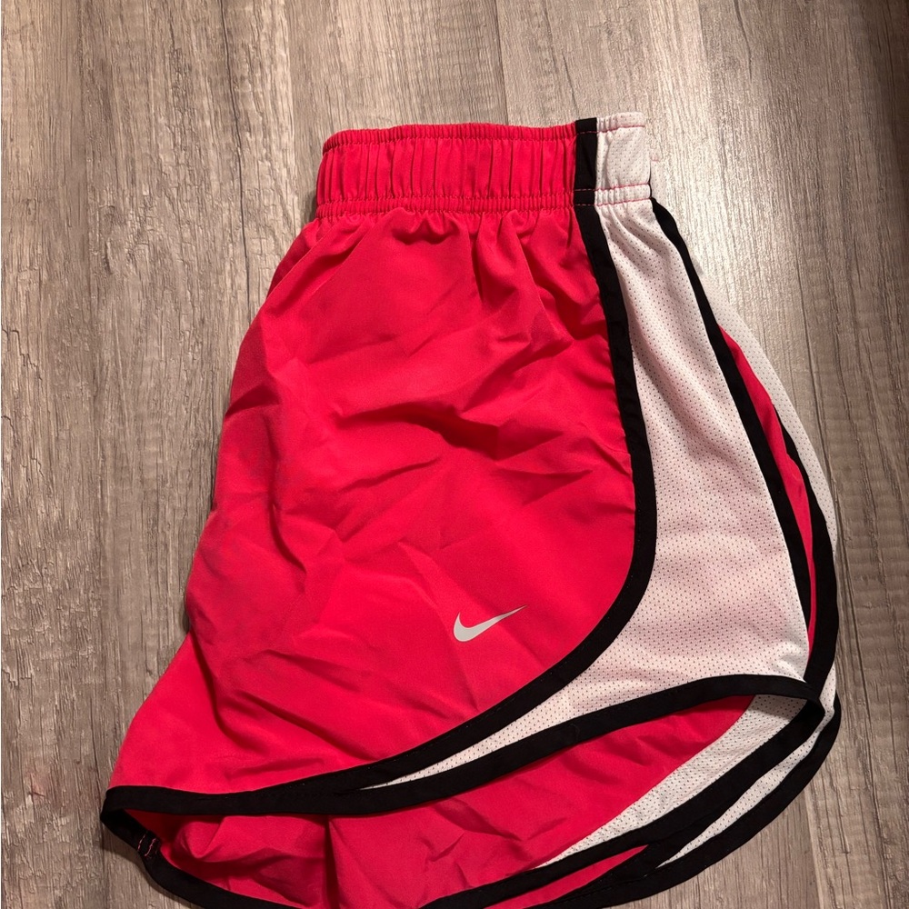 Nike Red and White Sports Shorts